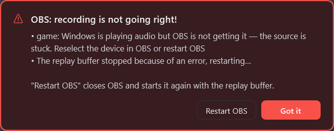 Alarm over the game